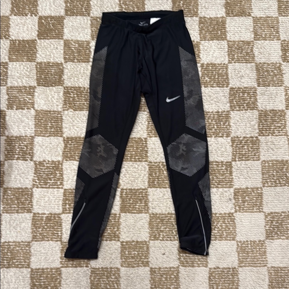 Nike Black Athletic Leggings camo reflective